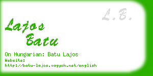 lajos batu business card